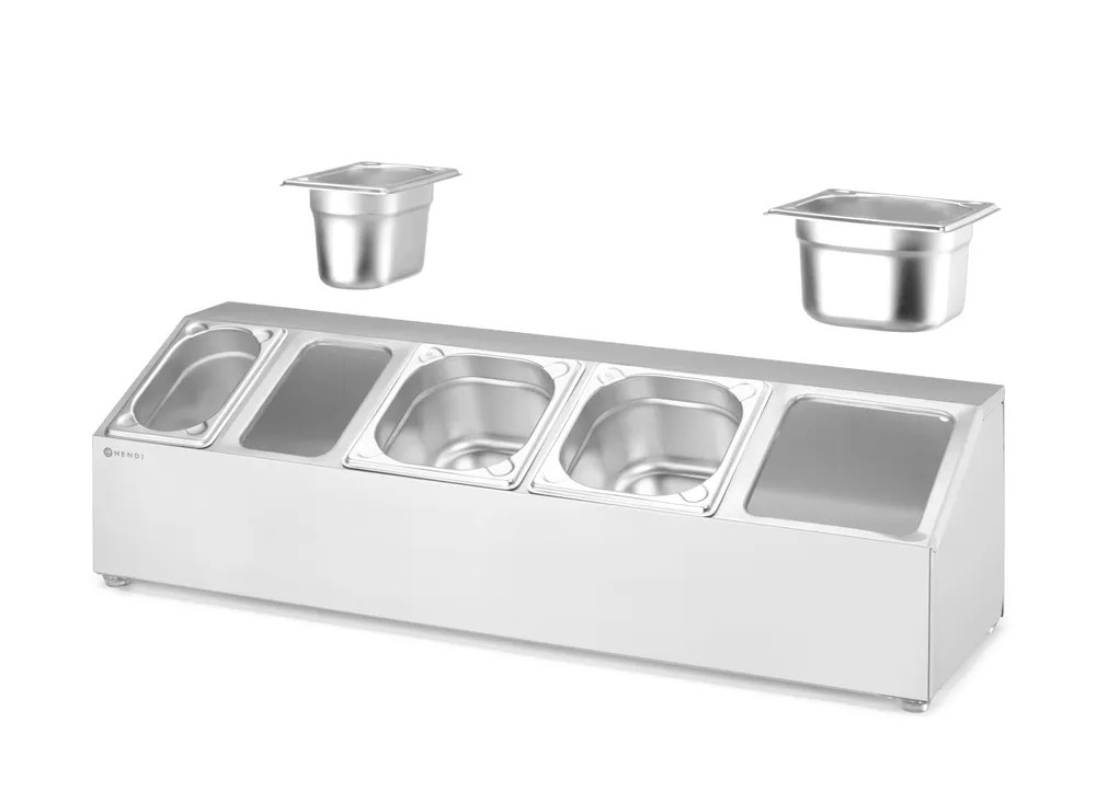 Suporte para Recipientes Gastronorm 5 Compartimentos 745x245x215mm