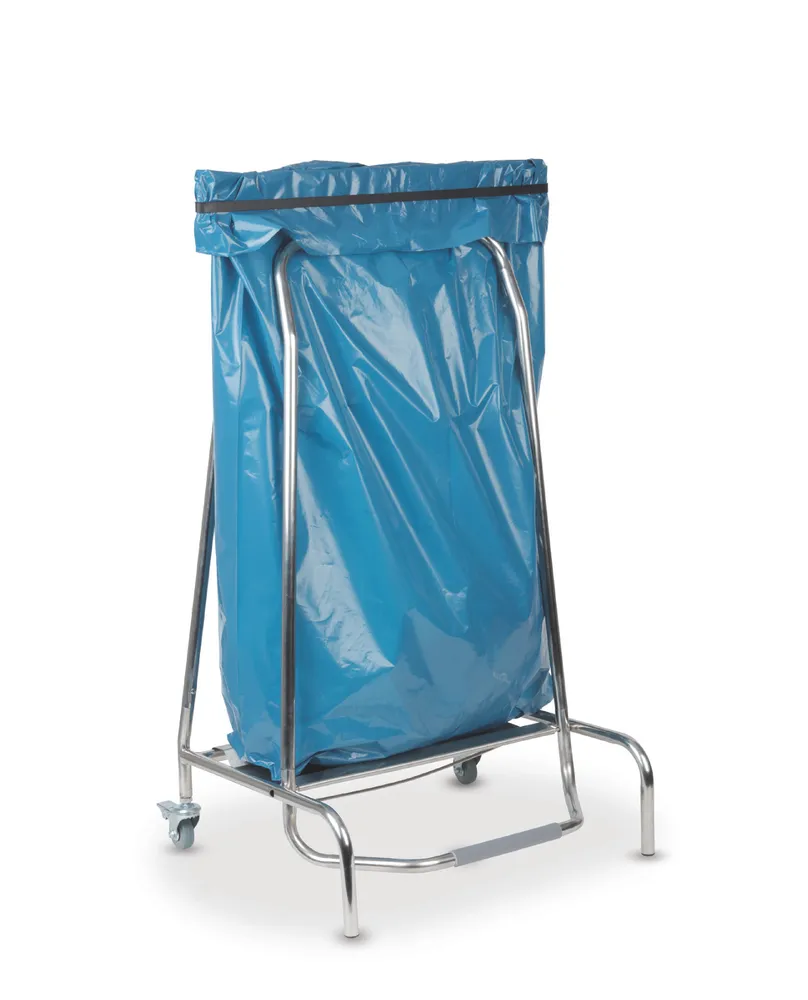 Suporte Móvel para Saco do Lixo em Inox, 70-80L