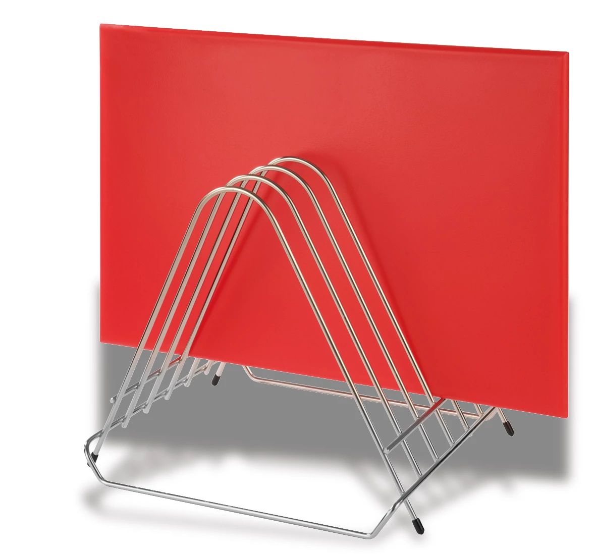 Suporte para Tampas e Tábuas de Corte Inox 6 Ranhuras