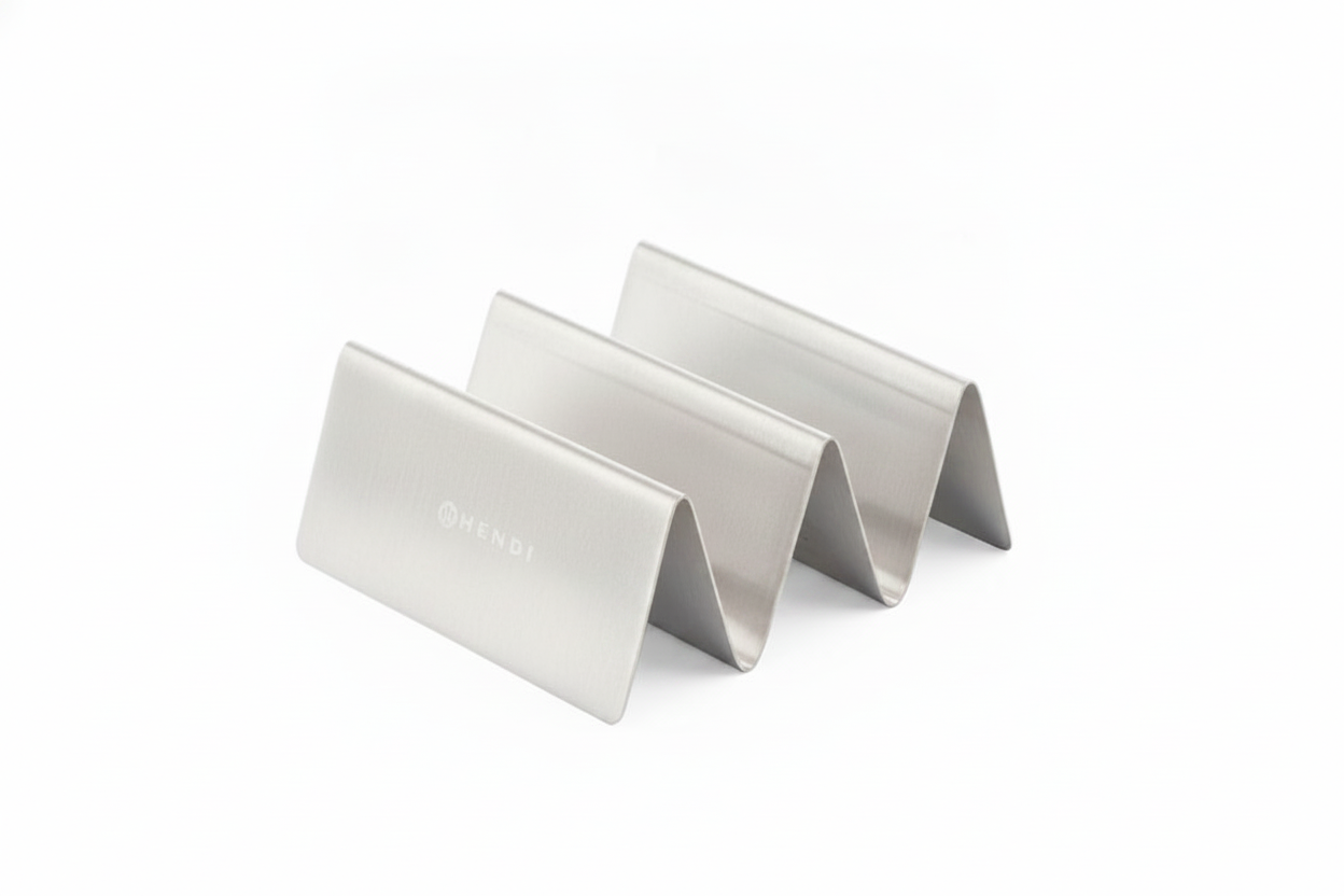 Suporte para Tacos em Aço Inoxidável 2 Ranhuras 135x115mm