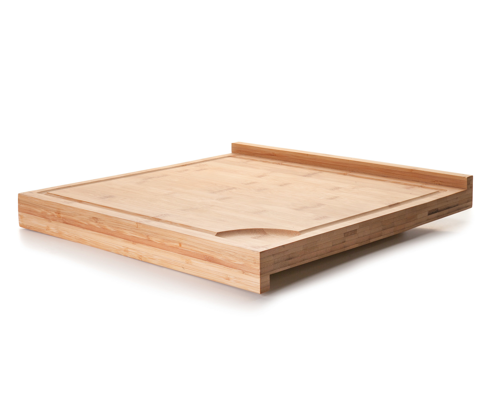Tábua de Corte Duplo em Bambu Natural 39.5x38x4 cm