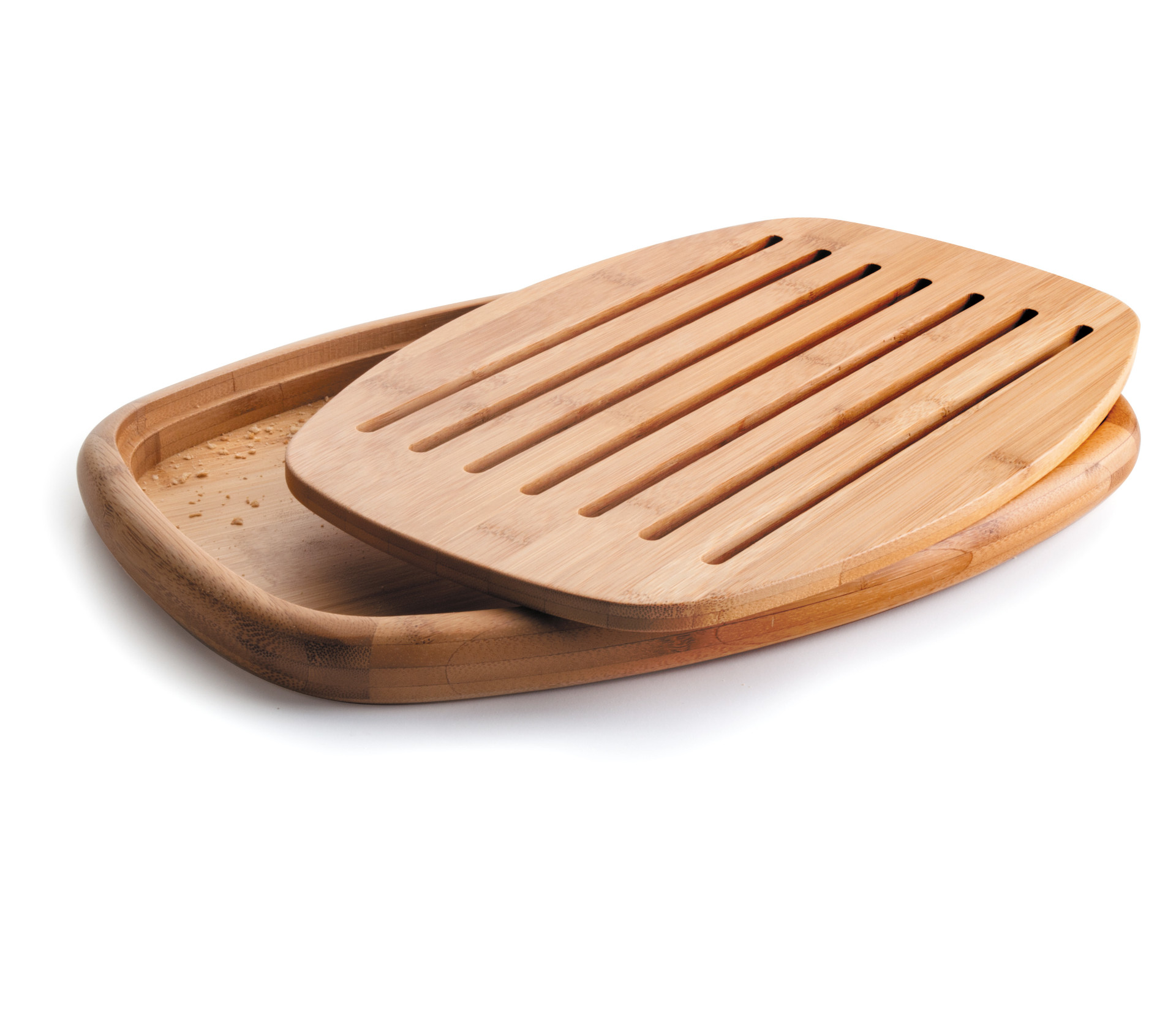 Tábua de Corte para Pão Oval 40x27cm com Recolha de Migalhas