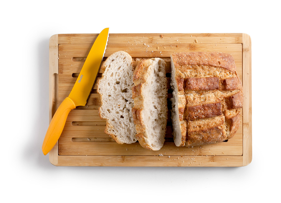 Tábua de Corte de Pão em Bambu 50x15cm para Serviço de Mesa
