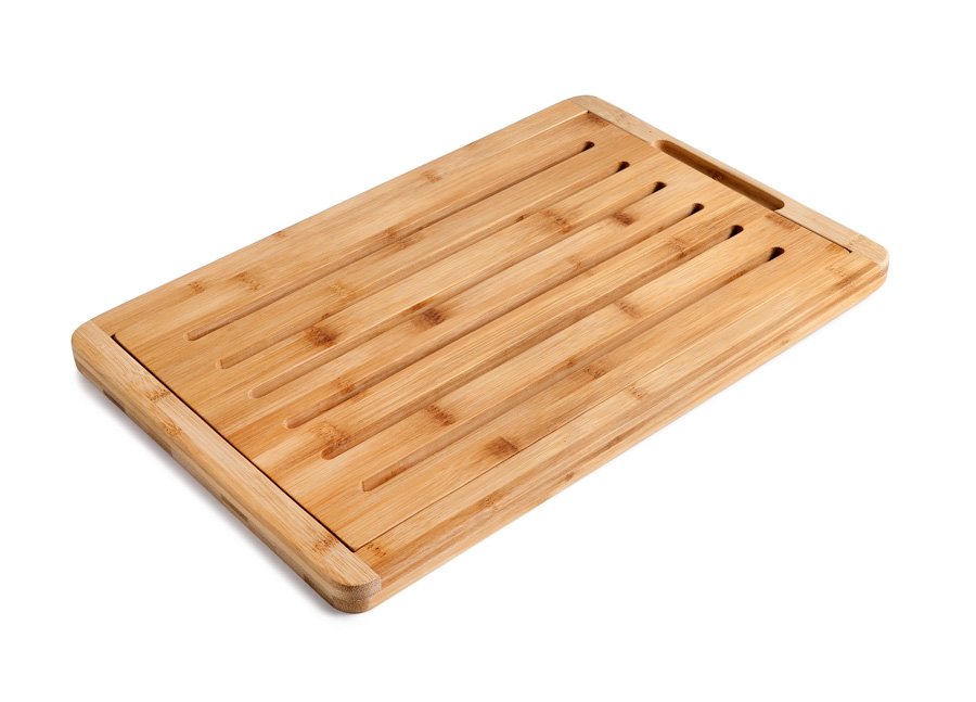 Tábua de Corte de Pão em Bambu 50x15cm para Serviço de Mesa