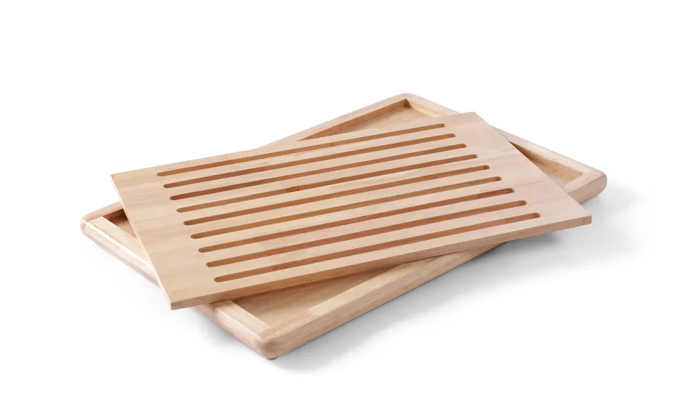 Tábua de Corte para Pão com Tabuleiro de Migalhas 475x322mm