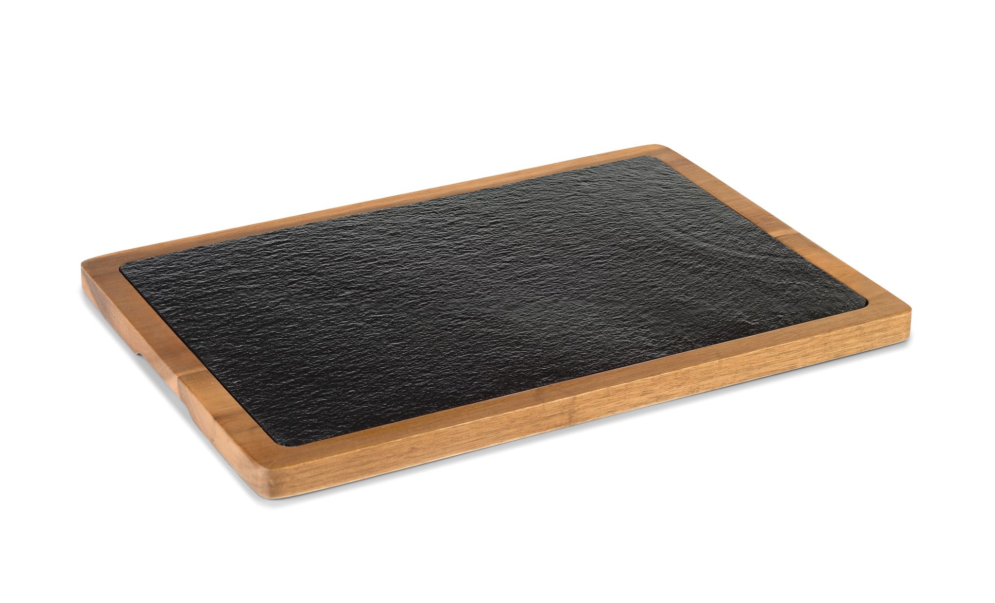 Tábua de Apresentação Ardósia e Acácia 33x23 cm com Pega