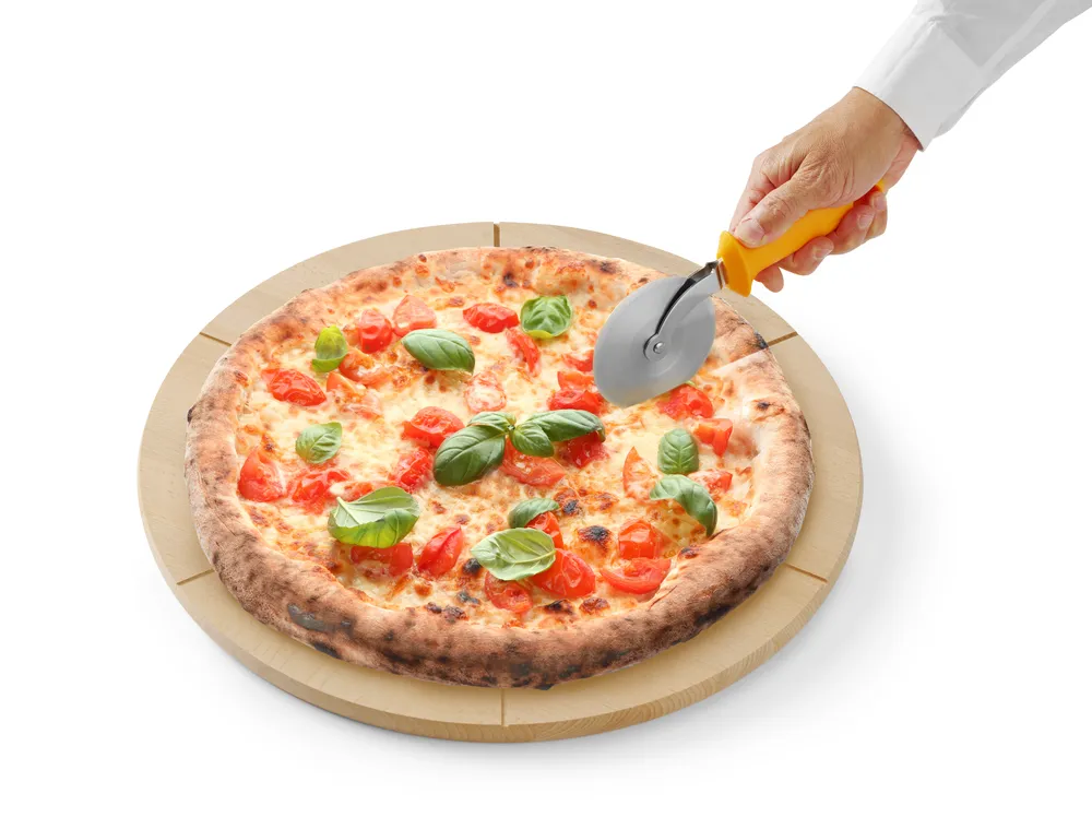 Tábua para Pizza Redonda, Ø300mm, Madeira Faia com Ranhuras