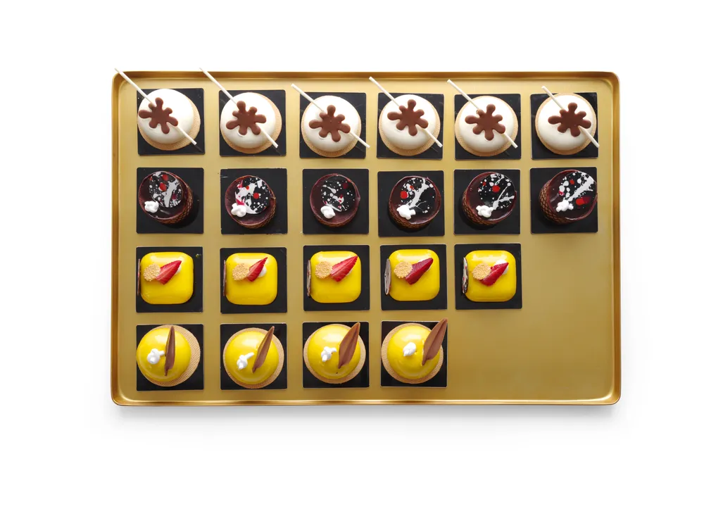 Tabuleiro de Apresentação Dourado 300x200x20mm em Alumínio