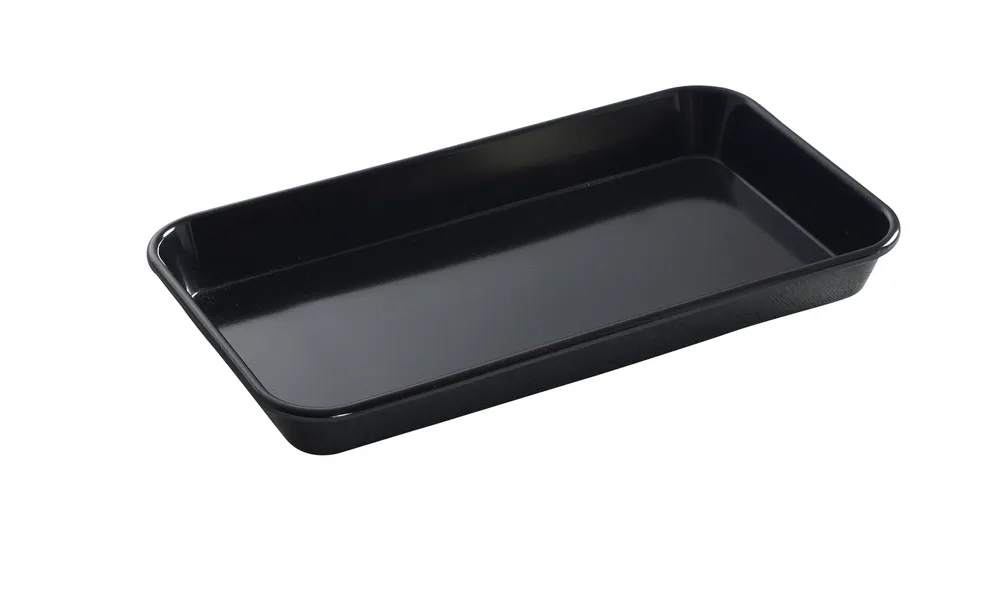 Tabuleiro de Melamina Preto para Carne | 350x250x40mm