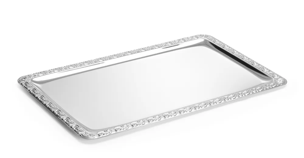 Tabuleiro de Banquete GN 1/1, 530x325mm, com Rebordo Decorativo
