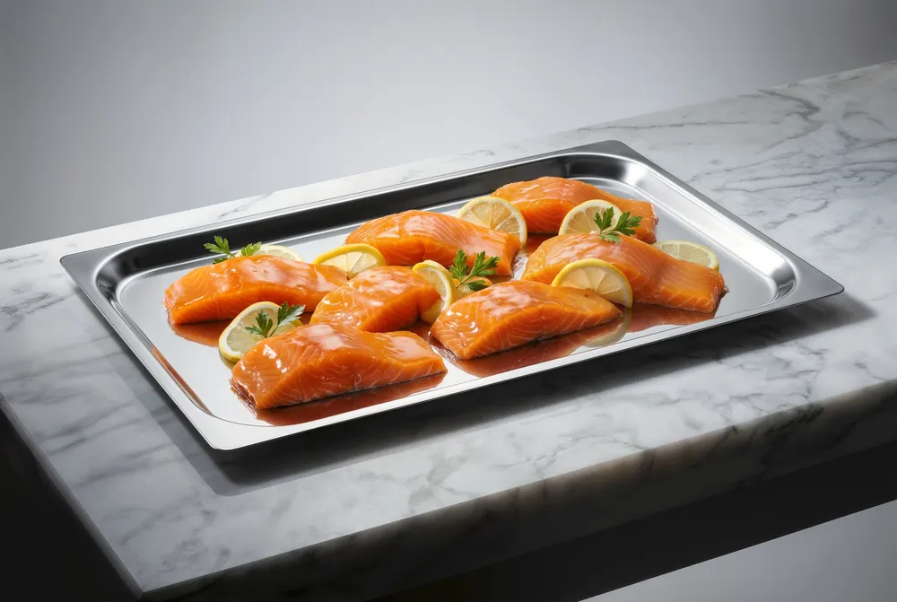 Tabuleiro Aço Inoxidável para Expositor Refrigerado 400x300mm