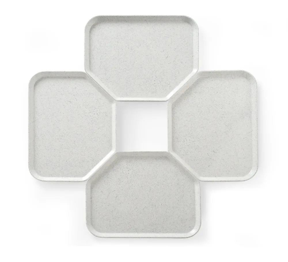 Tabuleiro Trapezoidal Fibra de Vidro 458x358mm Granito