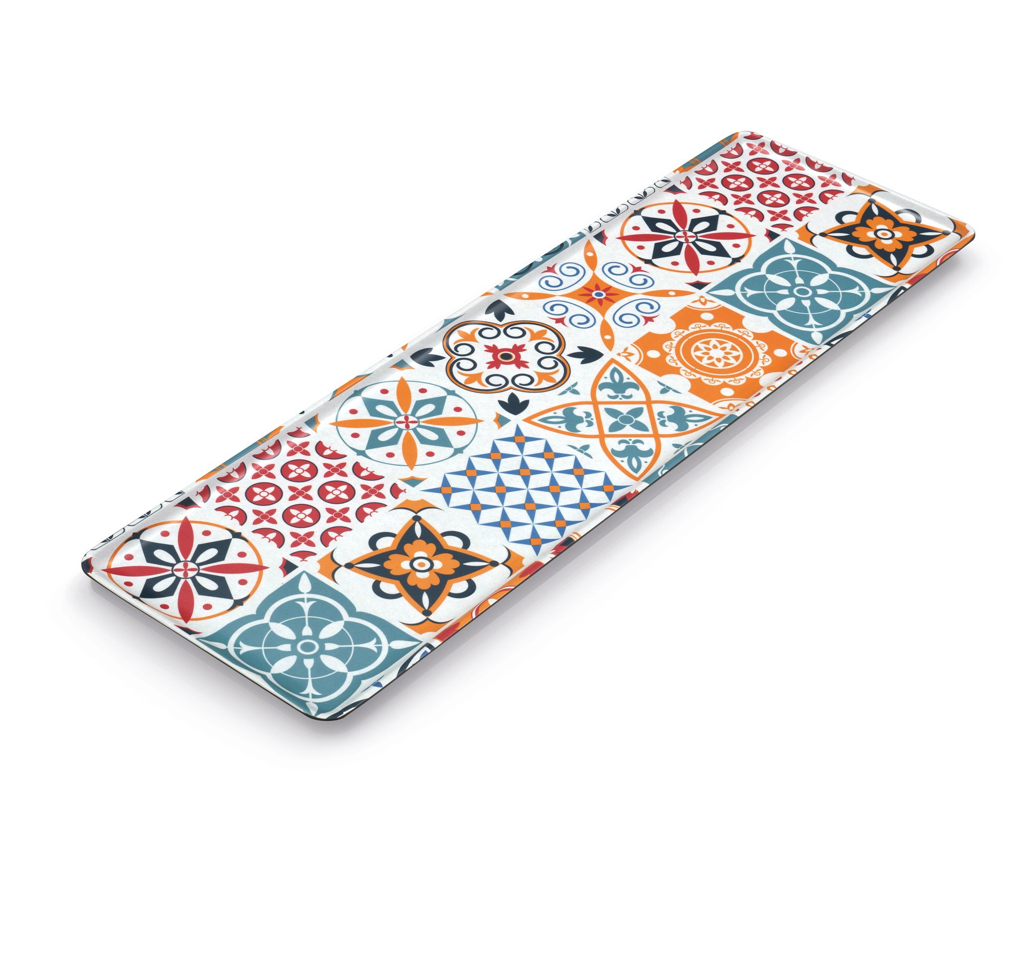 Bandeja de Apresentação Melamina Padrão Hidráulico 53x16.2 cm