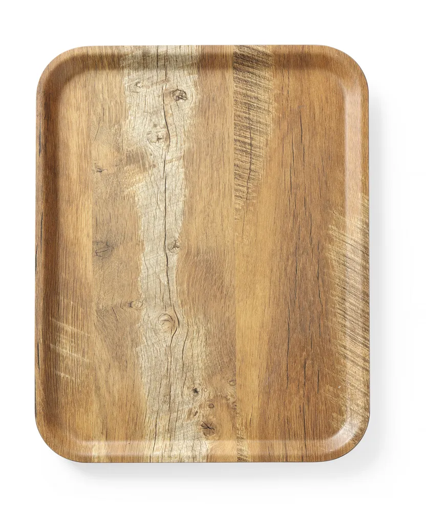Tabuleiro de Serviço Melamina Padrão Madeira 330x430mm