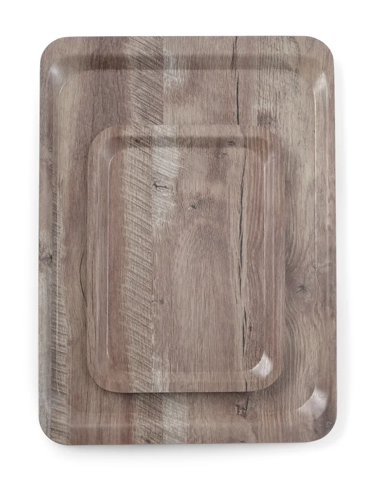 Tabuleiro Melamina Madeira Clara 370x530mm HENDI