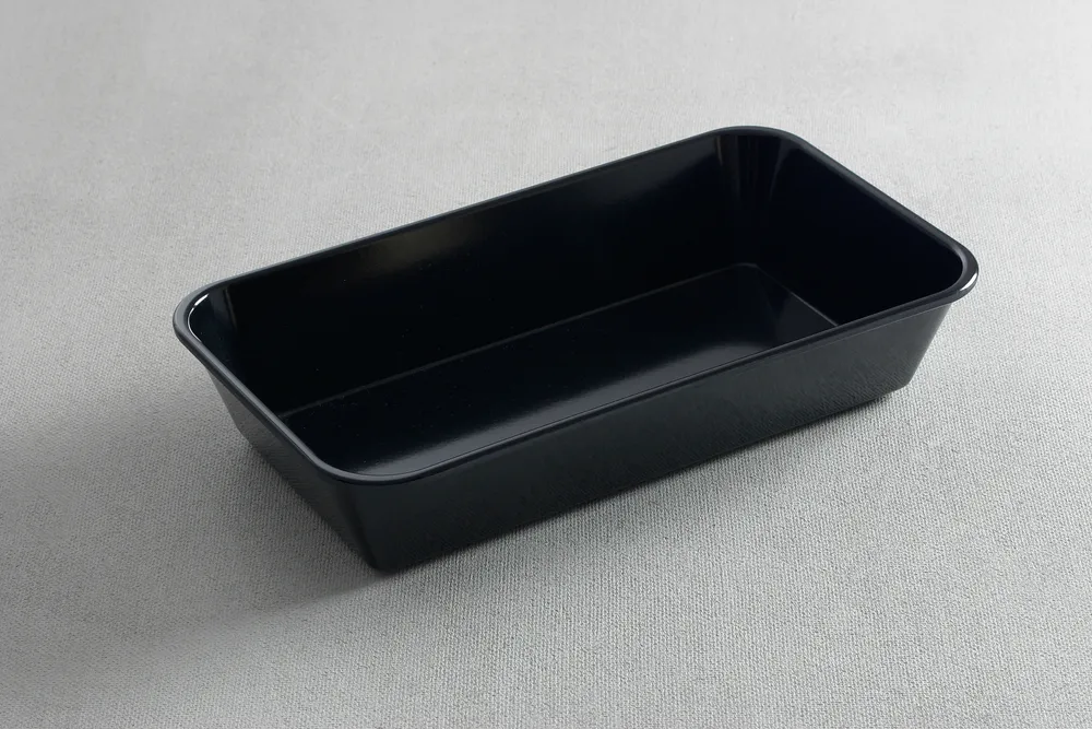 Tabuleiro de Melamina Preto 290x160x60mm para Carne