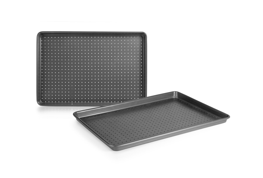 Tabuleiro Perfurado Retangular 390x270 mm para Cozedura Crocante