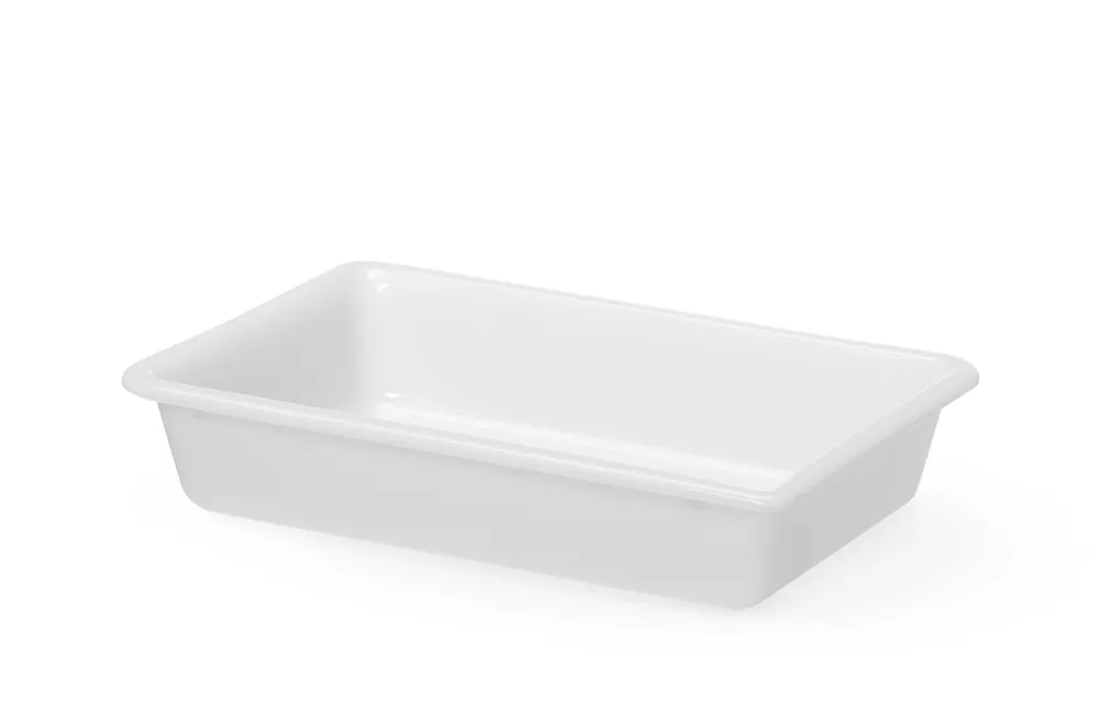 Tabuleiro de Preparação 3L em Polietileno Branco 340x235x70mm