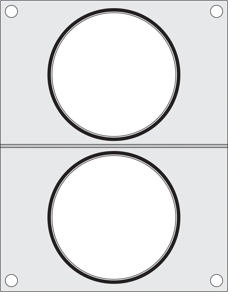 Tabuleiro para Seladora Térmica, 2 Recipientes Sopa Ø115mm