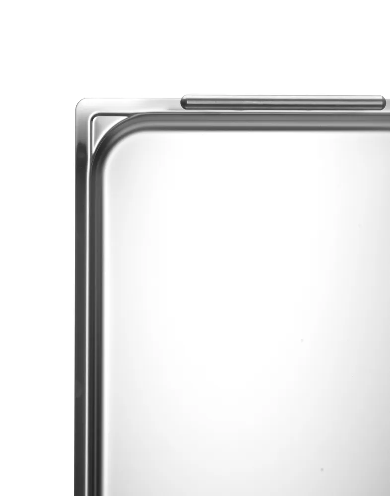 Tabuleiro de Servir Retangular Inox 530x325x70mm