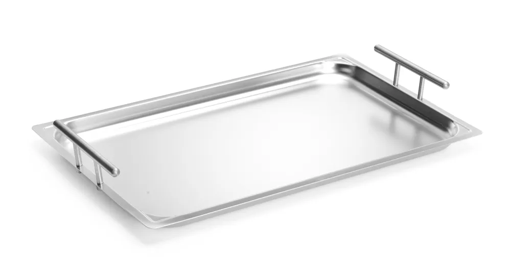 Tabuleiro de Servir Retangular Inox 530x325x70mm