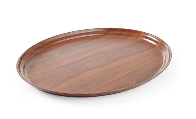 Tabuleiro de Serviço em Madeira Mogno Antiderrapante 230x160mm