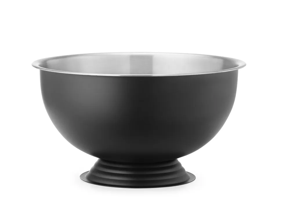 Taça Champanhe 13L Preta em Aço Inoxidável para Serviço de Mesa