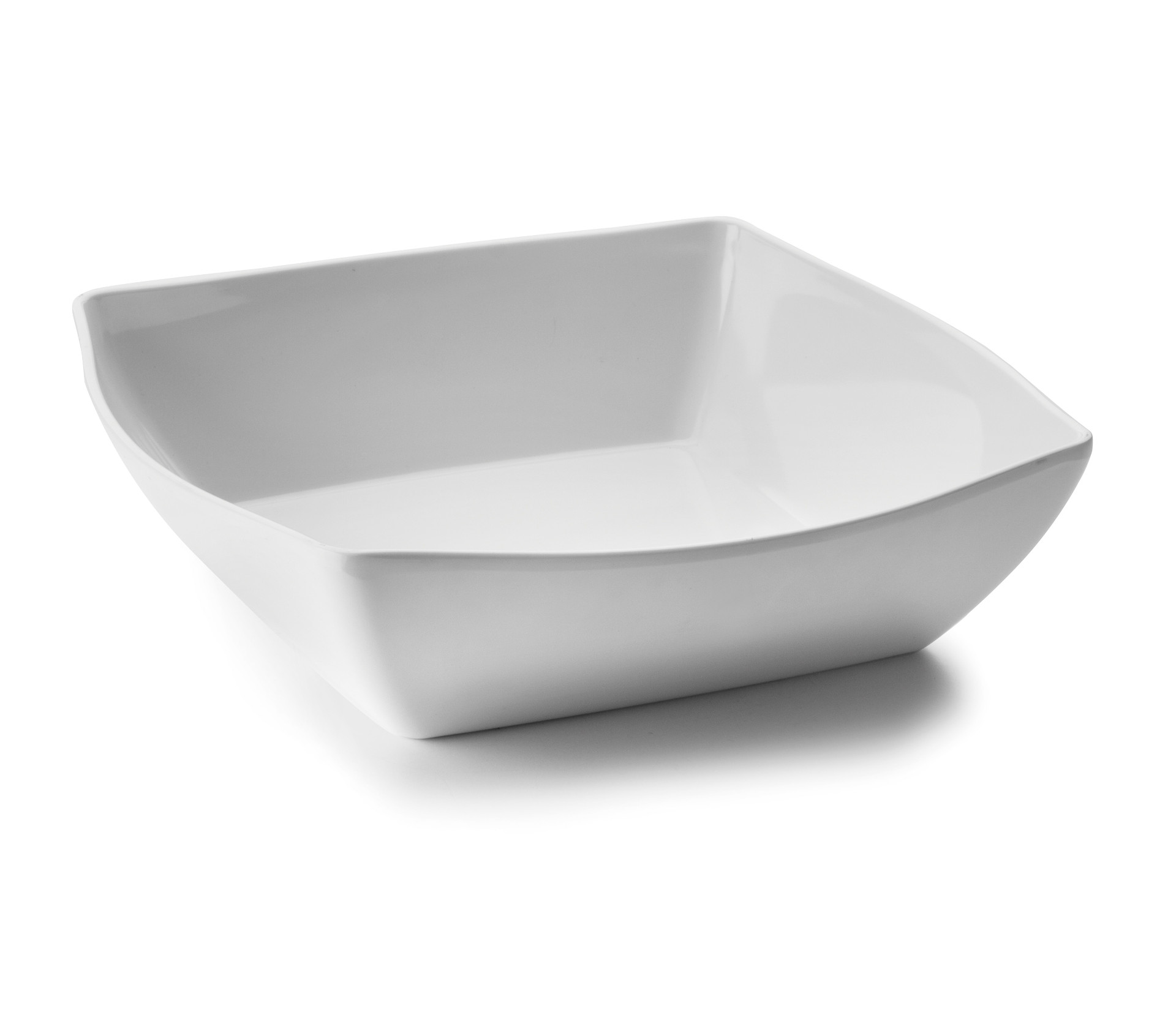 Taça Quadrada Melamina Branca 33x33x9cm para Buffet e Serviço