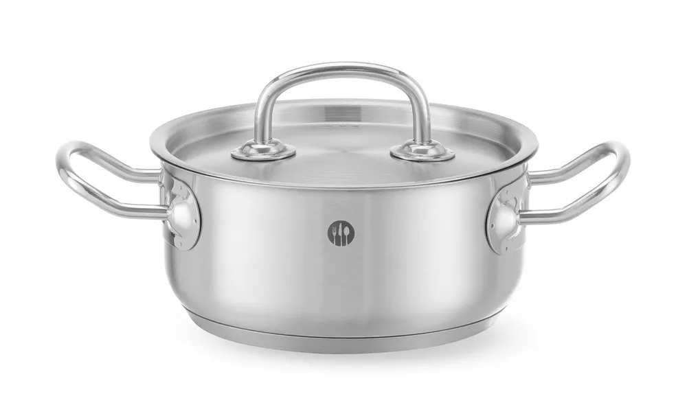 Tacho Baixo Inox com Tampa 1.5L Ø160mm Profissional