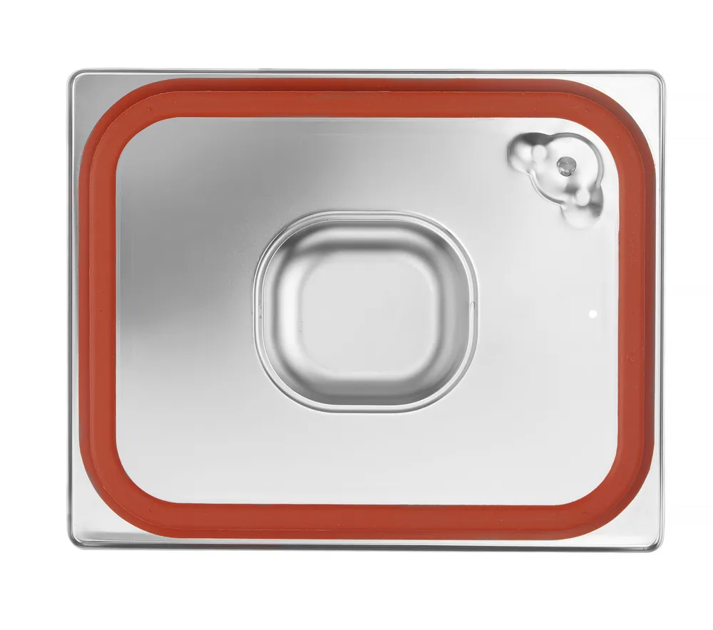 Tampa Gastronorm GN 1/2 com Aro Silicone 265x325mm para Vedação