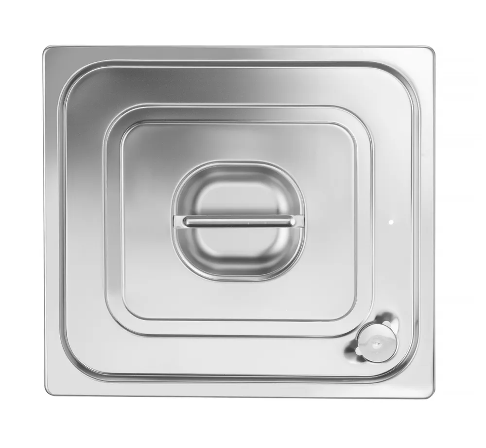 Tampa Gastronorm GN 2/3 em Inox com Vedação Hermética de Silicone