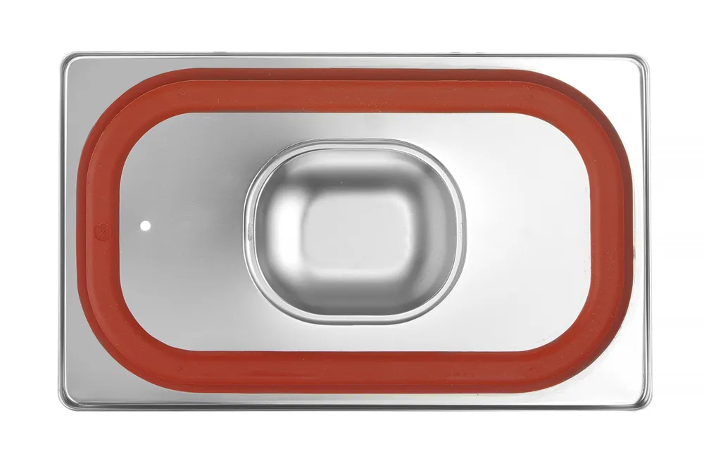 Tampa Gastronorm 1/4 Hermética em Inox e Silicone