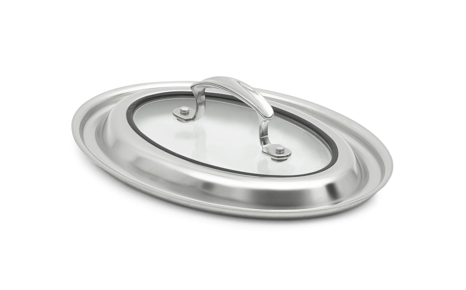 Tampa de Vidro Oval para Travessa de Gratinados 25 cm