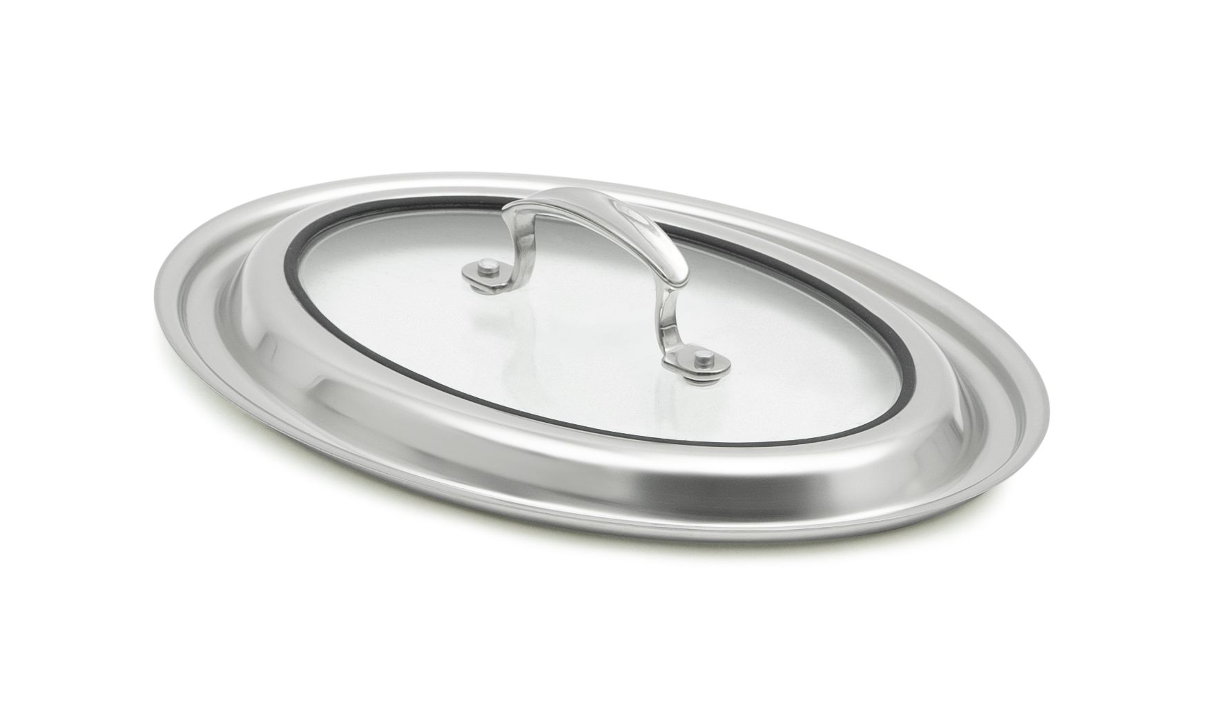 Tampa de Vidro Oval para Travessa Gratinado 30.5 cm