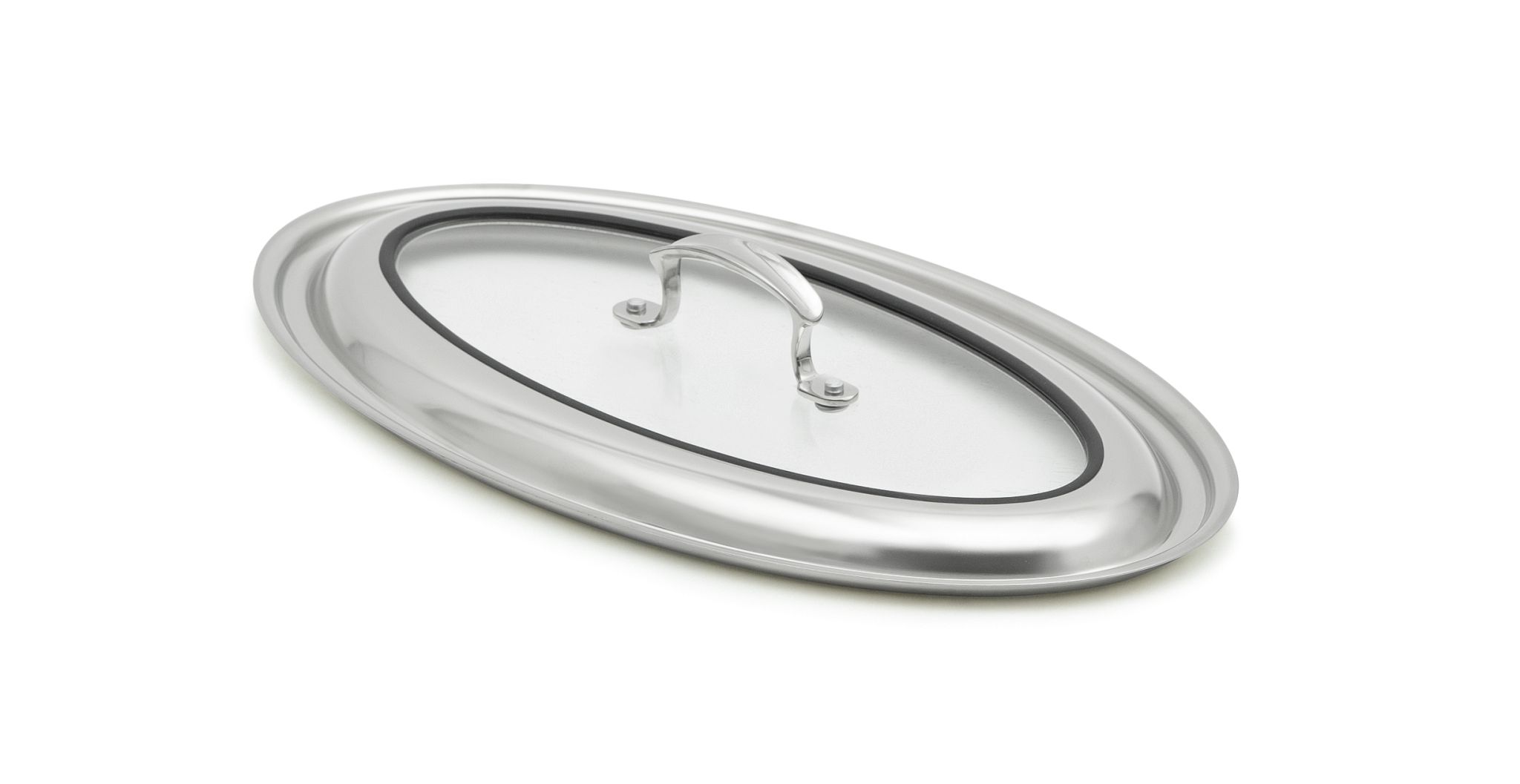 Tampa de Vidro Oval 406x229 mm para Travessas de Serviço