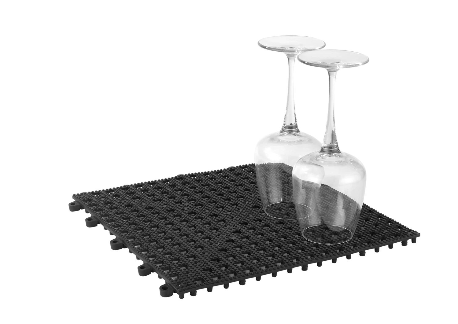 Tapete de Bar para Escoamento de Copos 34x34 cm Preto