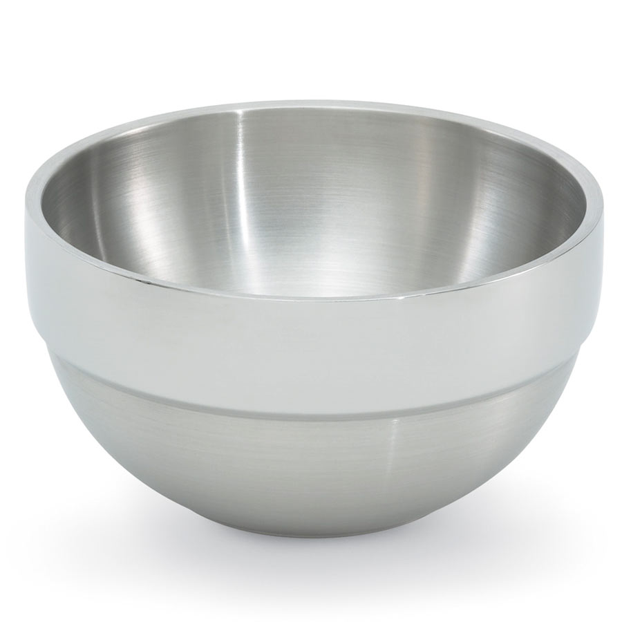 Saladeira Redonda Dupla Parede Aço Inoxidável 24.1 cm