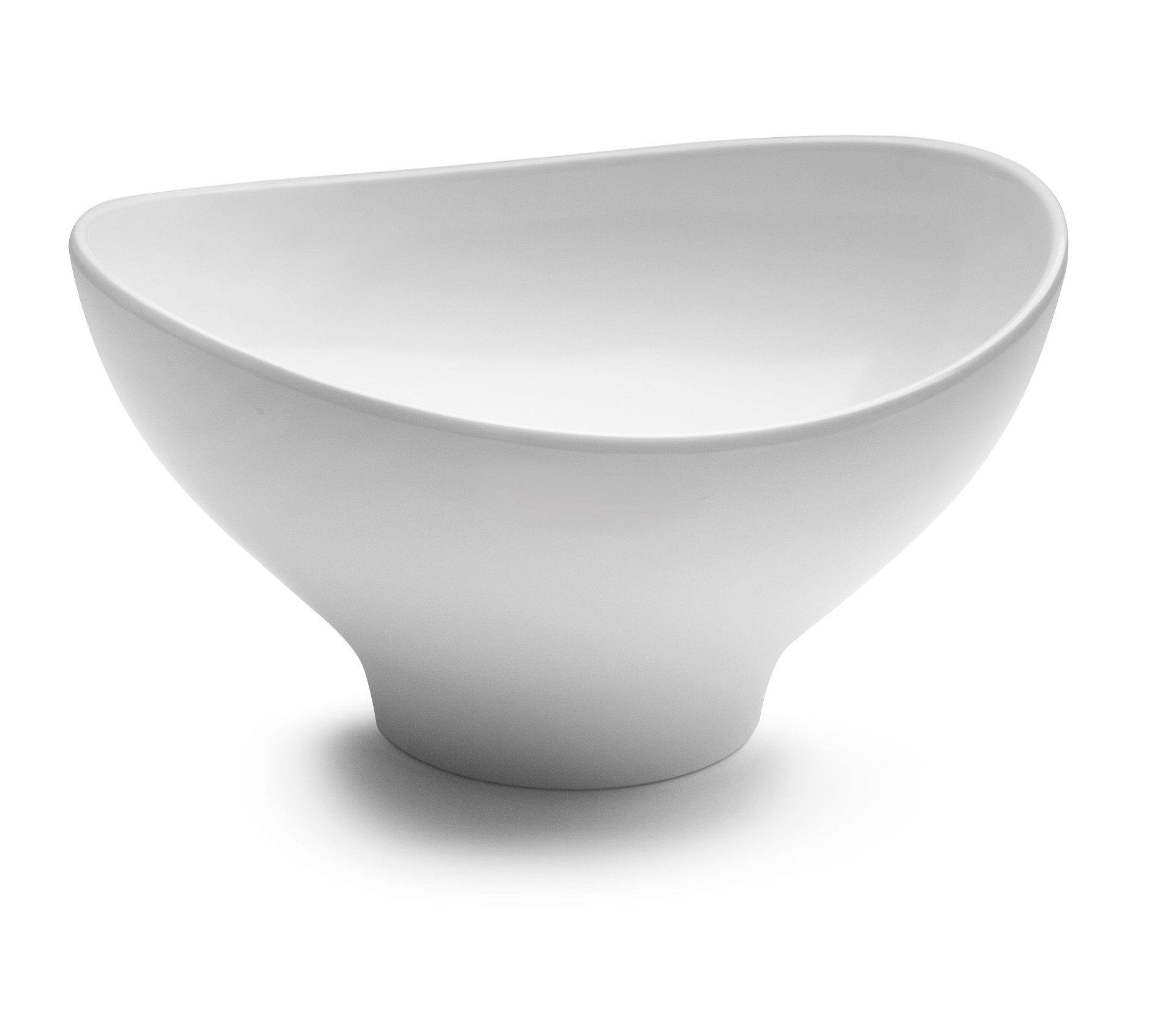 Tigela Oval 29x26 cm em Melamina Branca para Serviço de Mesa