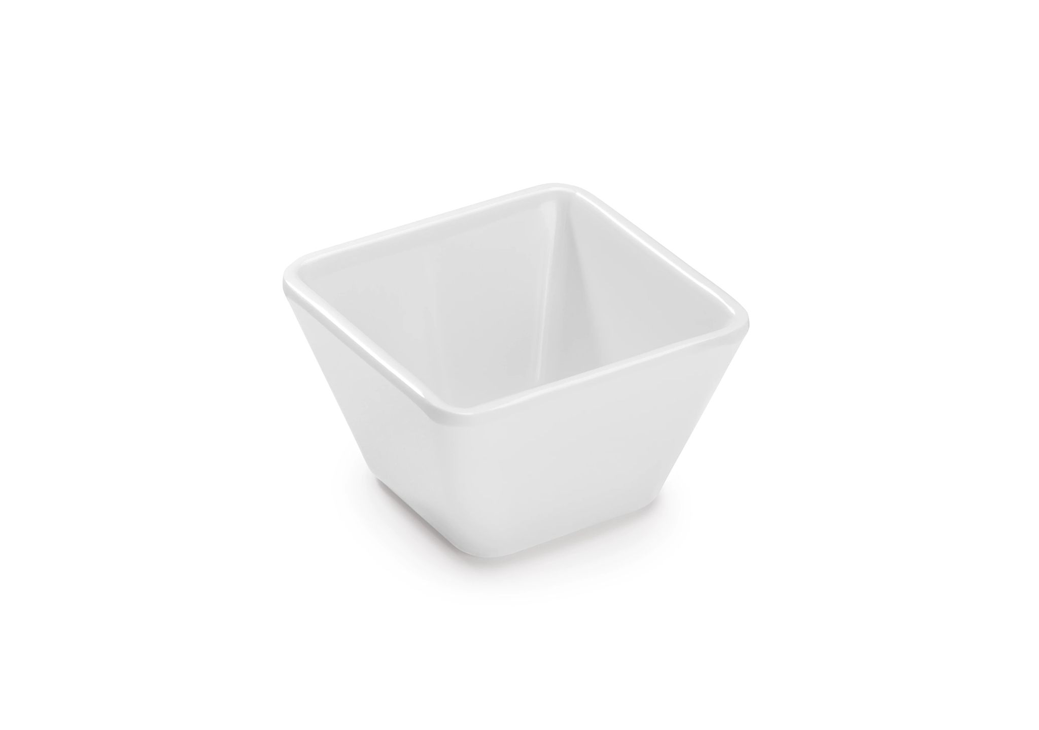 Taça Quadrada Melamina Branca 7x7 cm para Serviço de Mesa