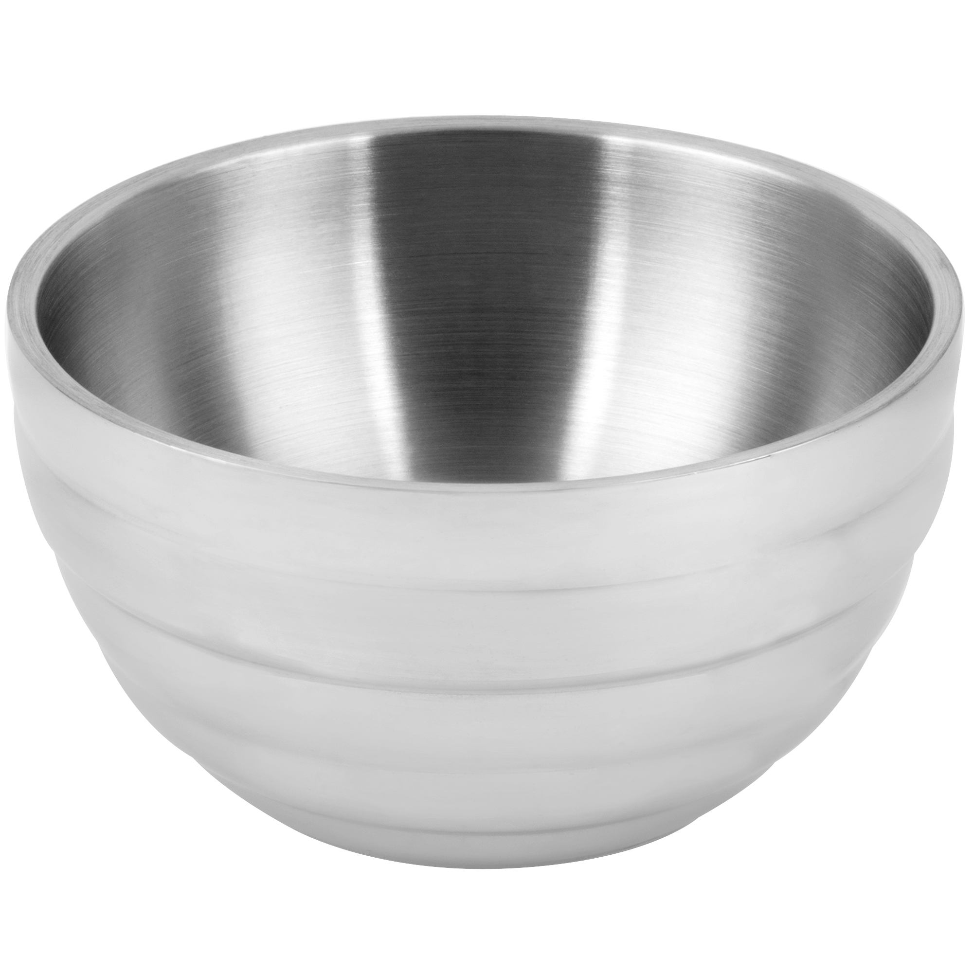 Taça de Servir Redonda Aço Inox Parede Dupla 0.71L Favo de Mel