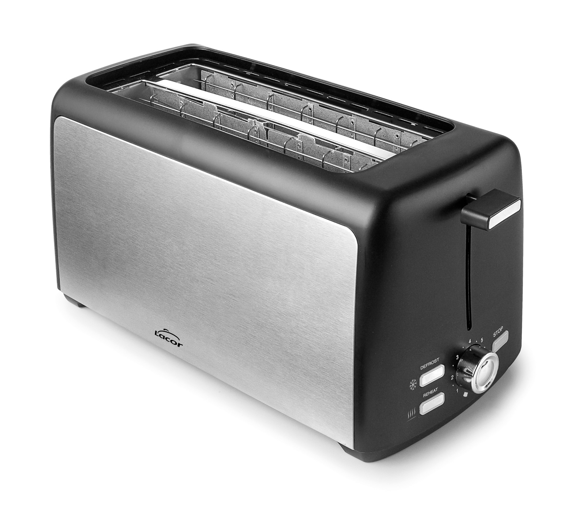 Torradeira Dupla Fenda Longa 1200-1500W para Pão Profissional