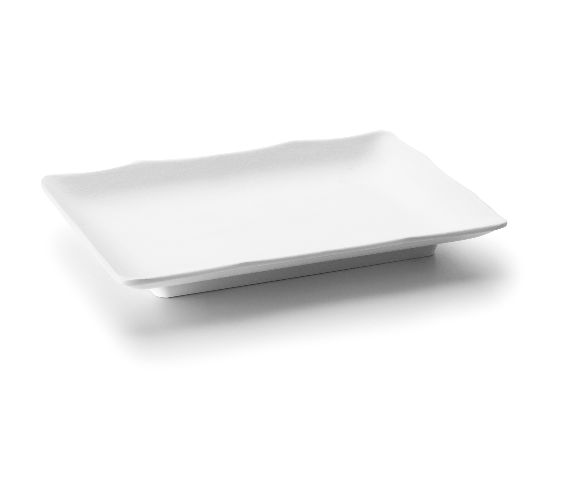 Travessa Retangular Melamina Branca 25x17cm para Serviço de Mesa