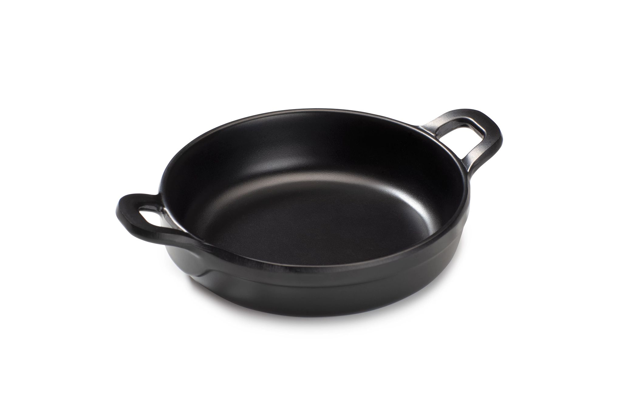 Mini Caçarola Melamina Preta 14.5x19 cm para Serviço de Mesa