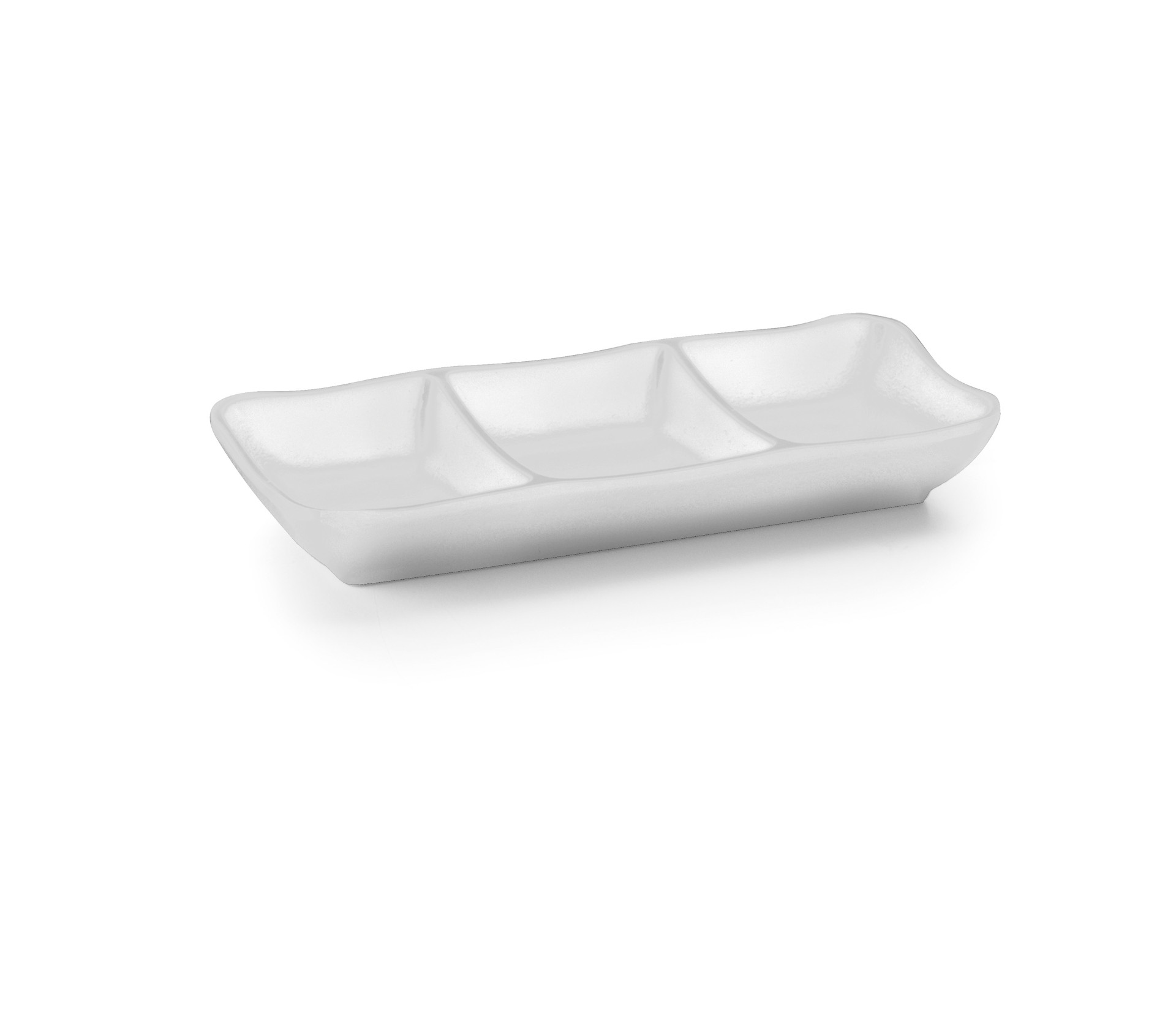 Travessa para Molho em Melamina Branca 19x8x3 cm