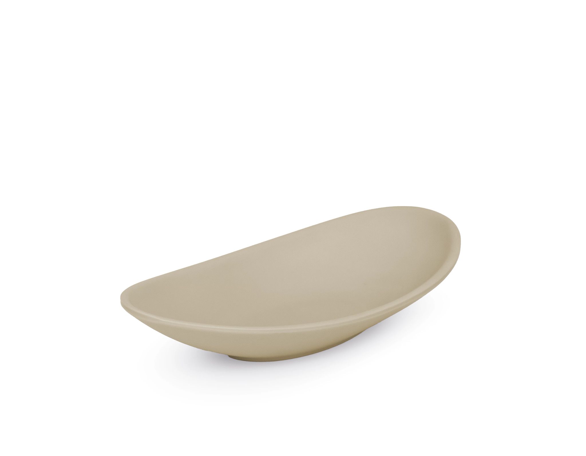 Travessa Oval Melamina Marrom 21,5 x 11 cm