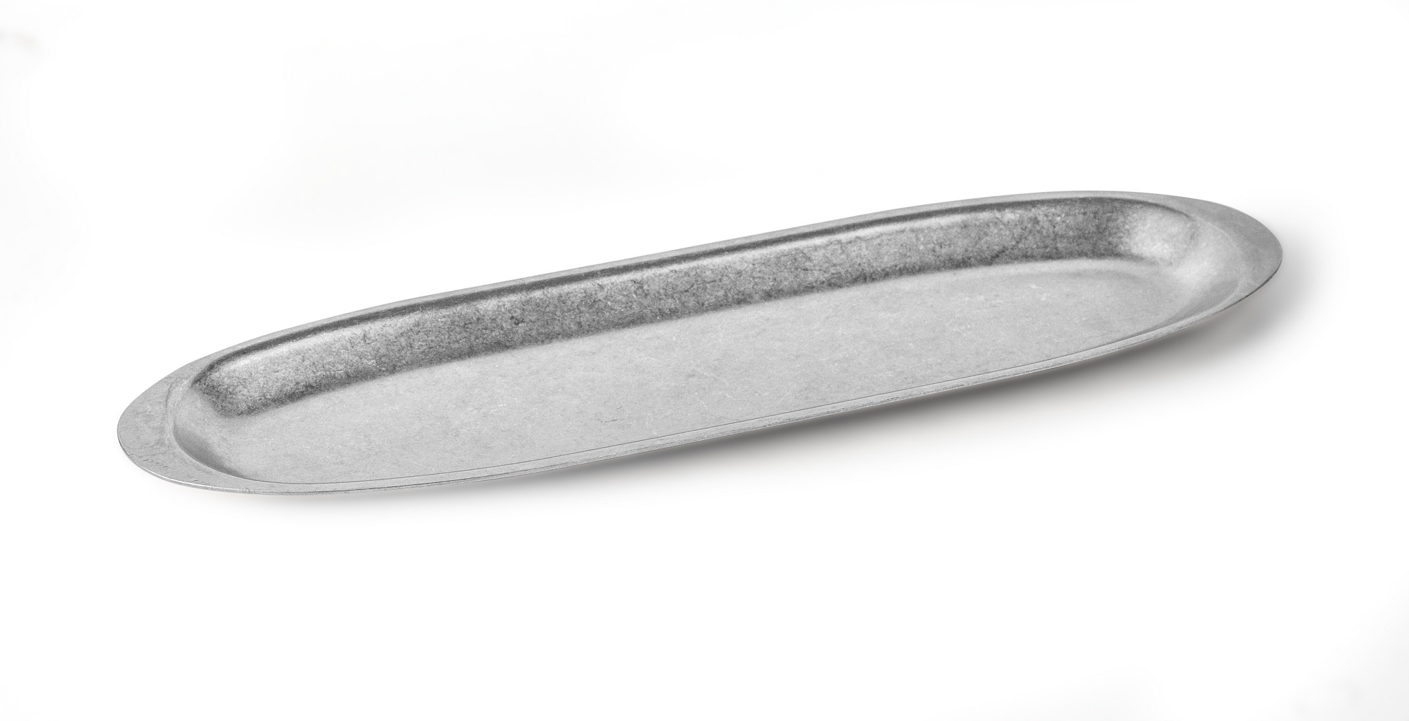 Bandeja Oval Aço Inoxidável Vintage 270 x 80 mm Serviço
