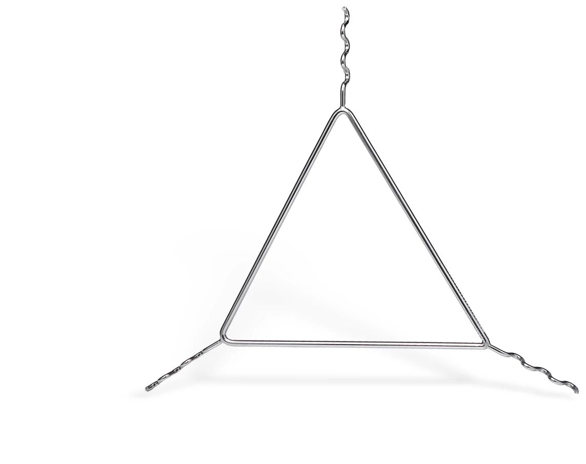 Suporte Triangular para Coador em Aço Inoxidável 35.5 cm