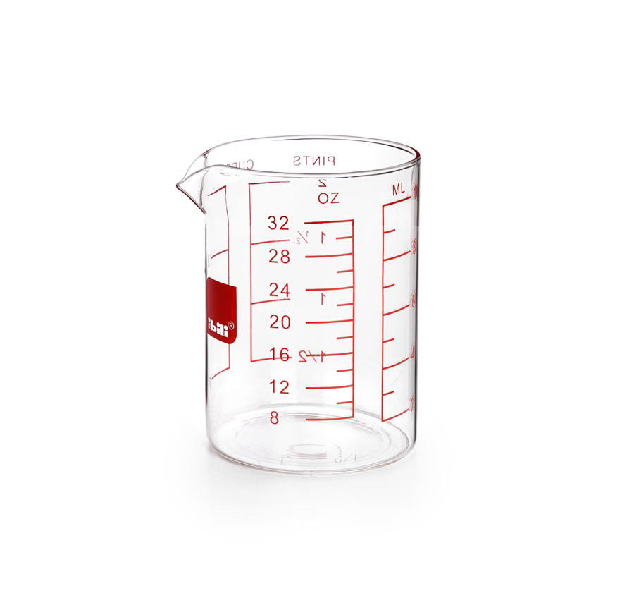 Vaso Medidor 1 L em Borosilicato para Cozinha Profissional