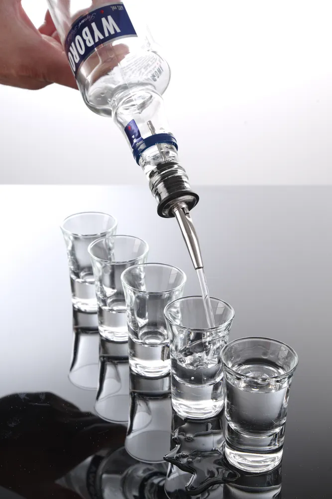 Vertedor de Fluxo Rápido para Garrafas, Aço Inoxidável, Pack 6