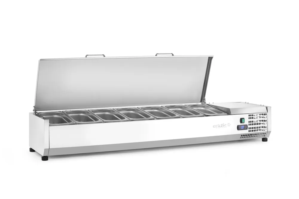Vitrine Refrigerada Expositora GN 1/3, 4 Cubas, 1205mm
